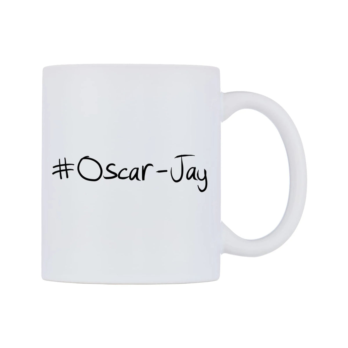 Oscar-Jay Mug — mug, left side, on a white background