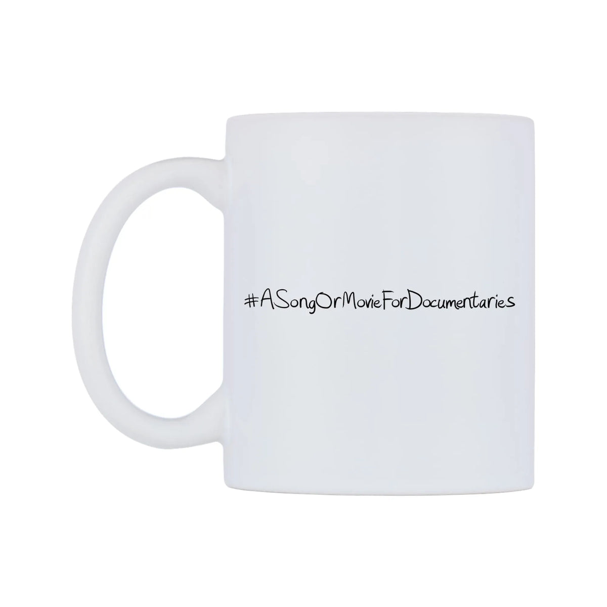 ASongOrMovieForDocumentaries Mug — mug, right side, on a white background