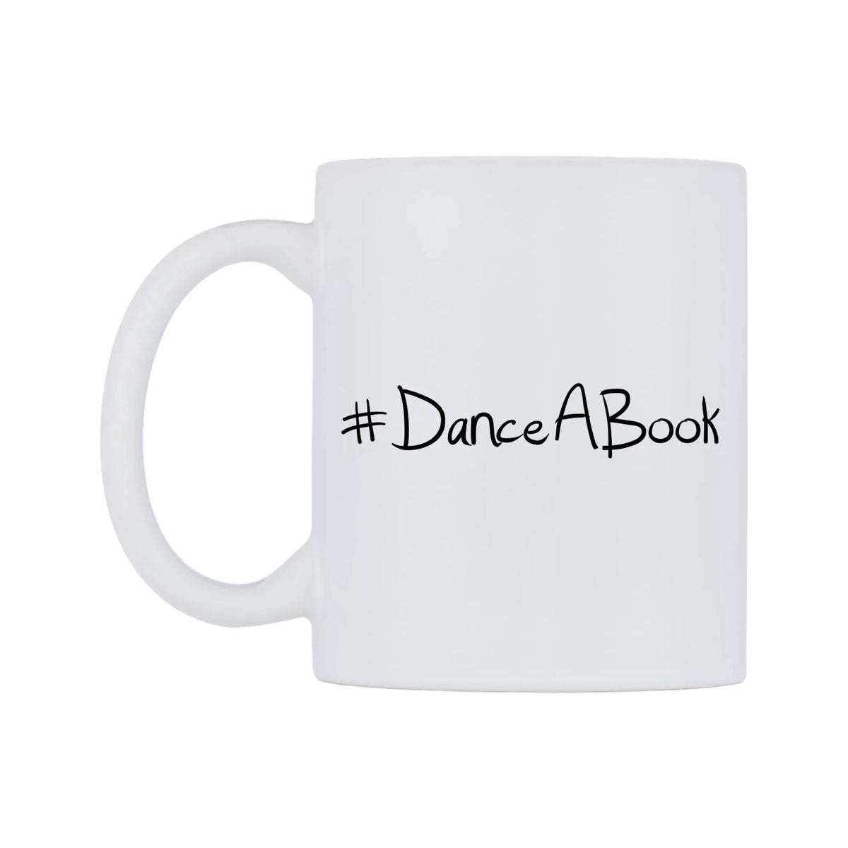 DanceABook Mug — mug, right side, on a white background