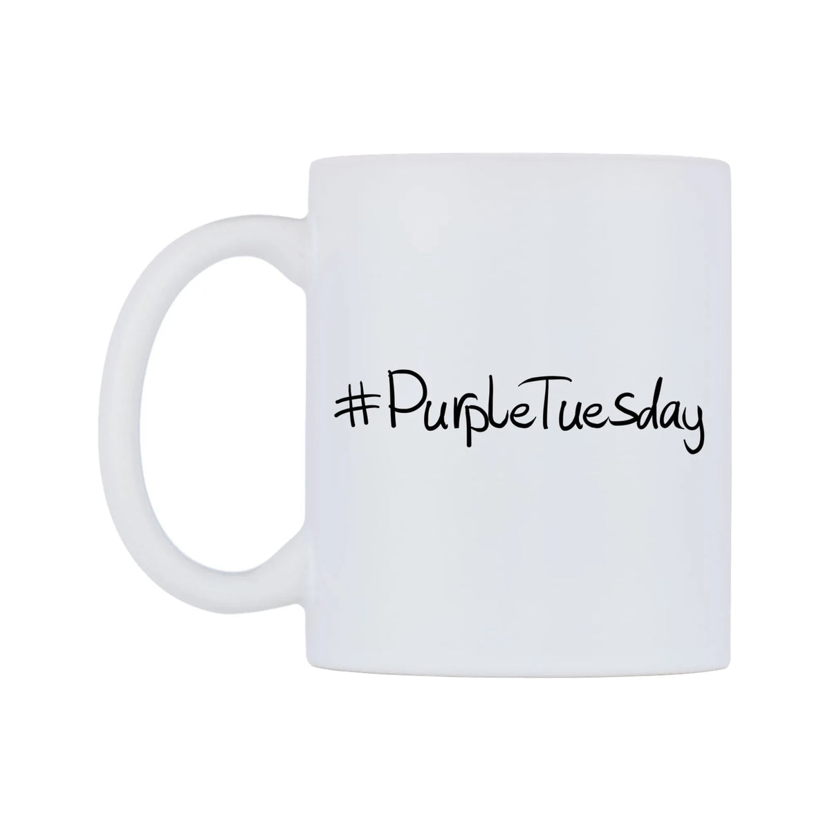 PurpleTuesday Mug — mug, right side, on a white background