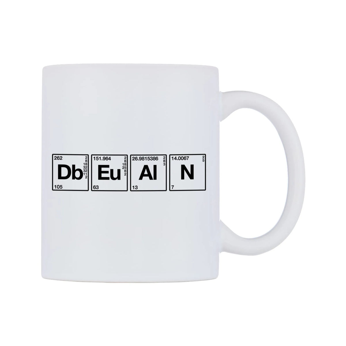 Dean - Chemistry Themed Mug — mug, left side, on a white background