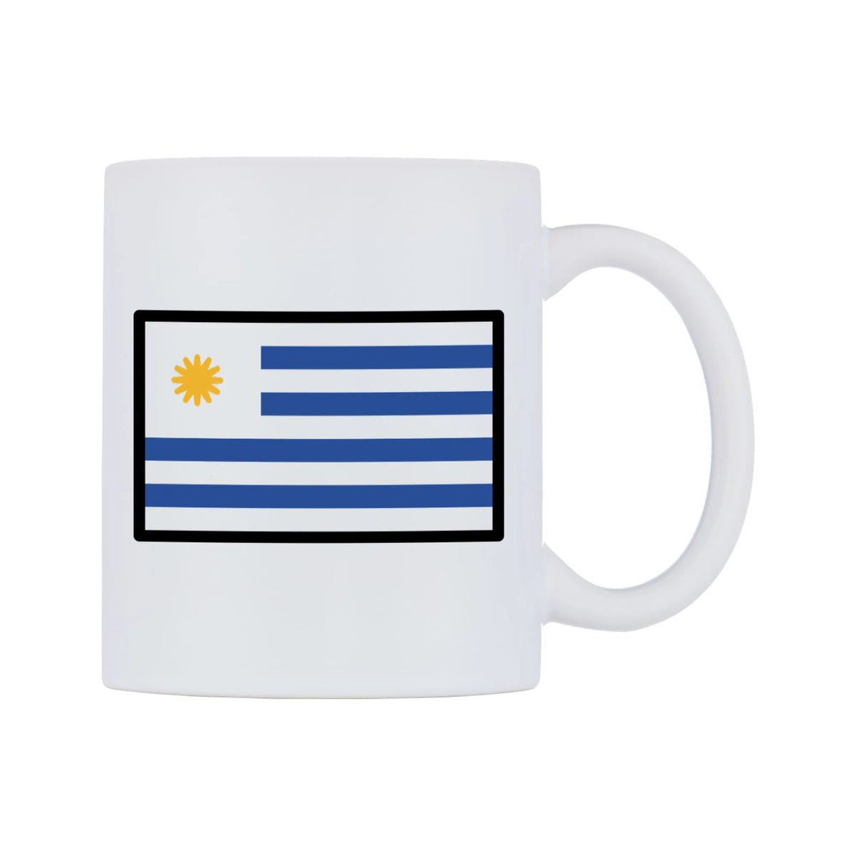 Uruguay Flag Emoji Mug — mug, left side, on a white background