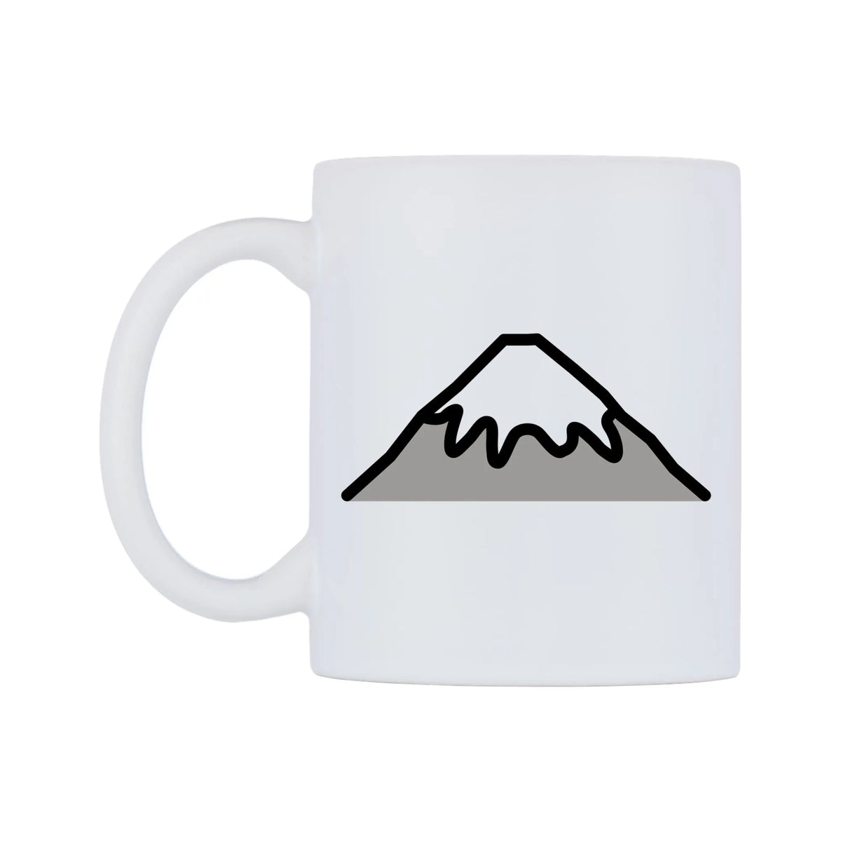 Mount Fuji Emoji Mug — mug, right side, on a white background
