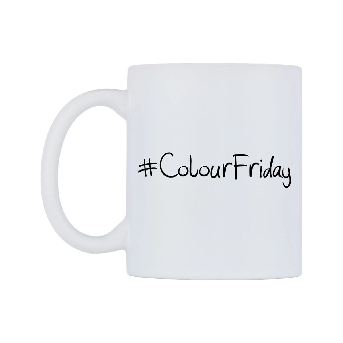 ColourFriday Mug — mug, right side, on a white background