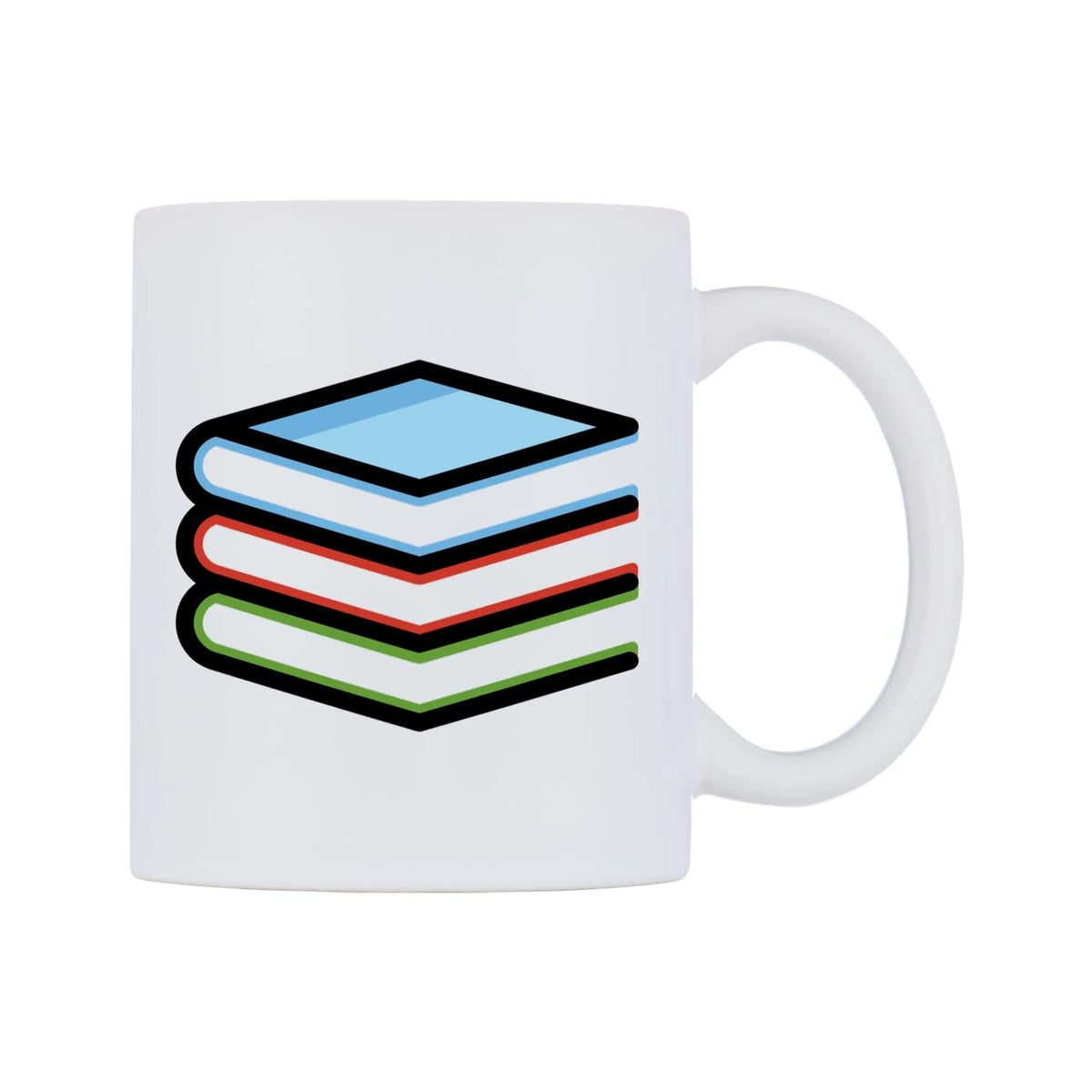 Books Emoji Mug — mug, left side, on a white background
