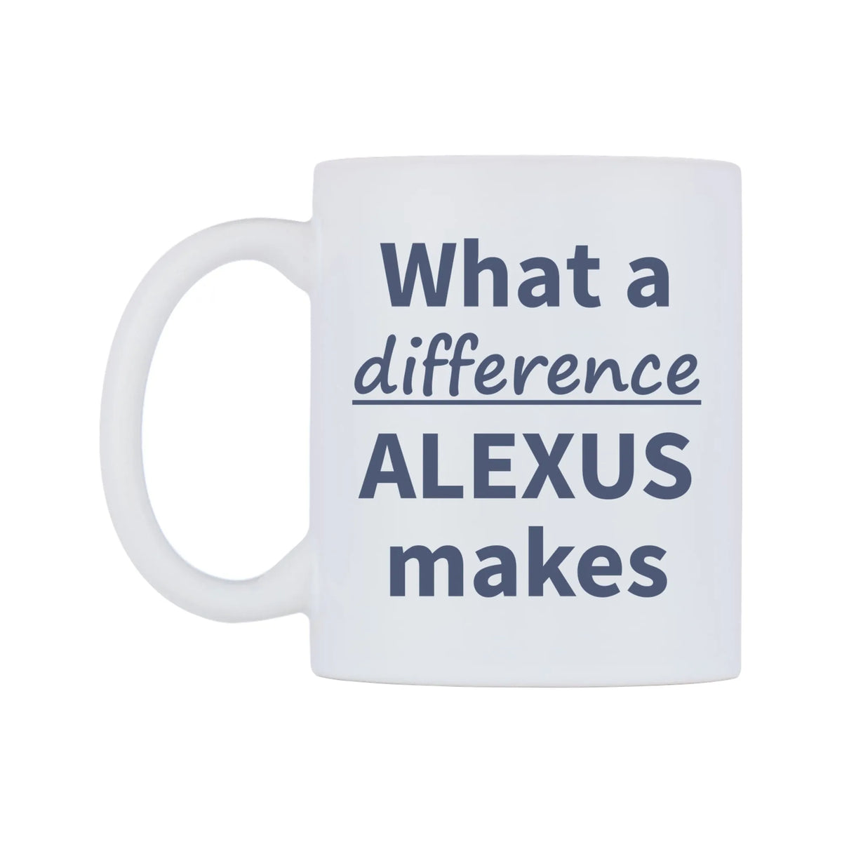What a difference ALEXUS makes Mug — mug, right side, on a white background