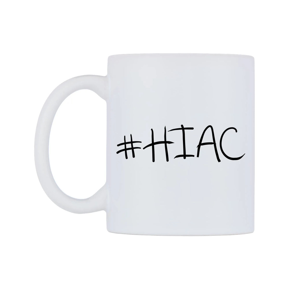 HIAC Mug — mug, right side, on a white background