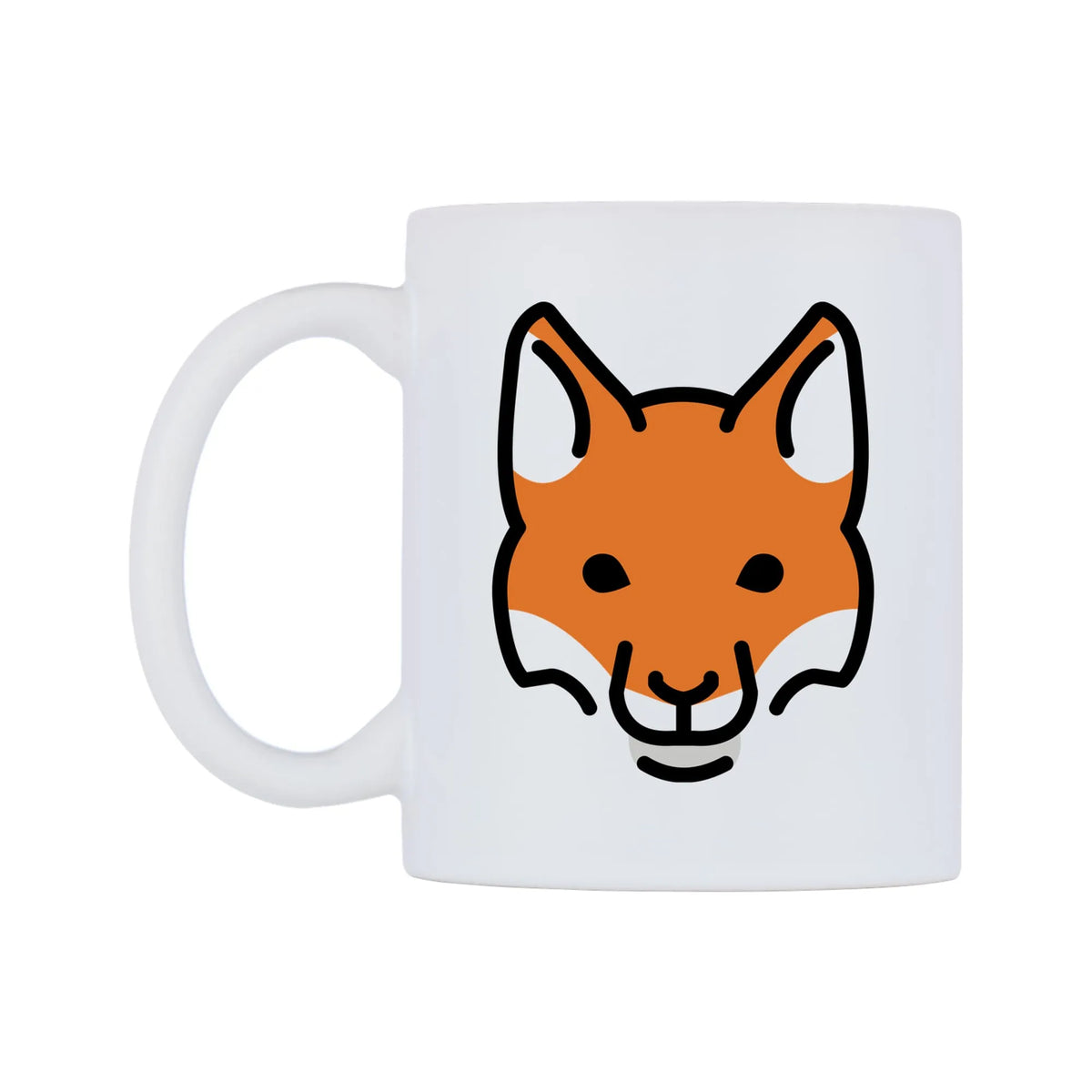 Fox Emoji Mug — mug, right side, on a white background