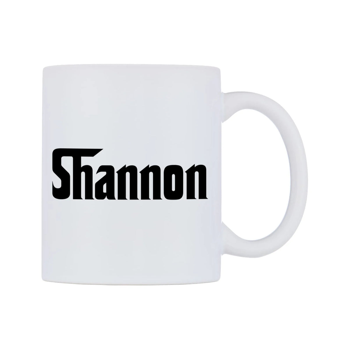 Shannon - Godfather Themed Mug — mug, left side, on a white background
