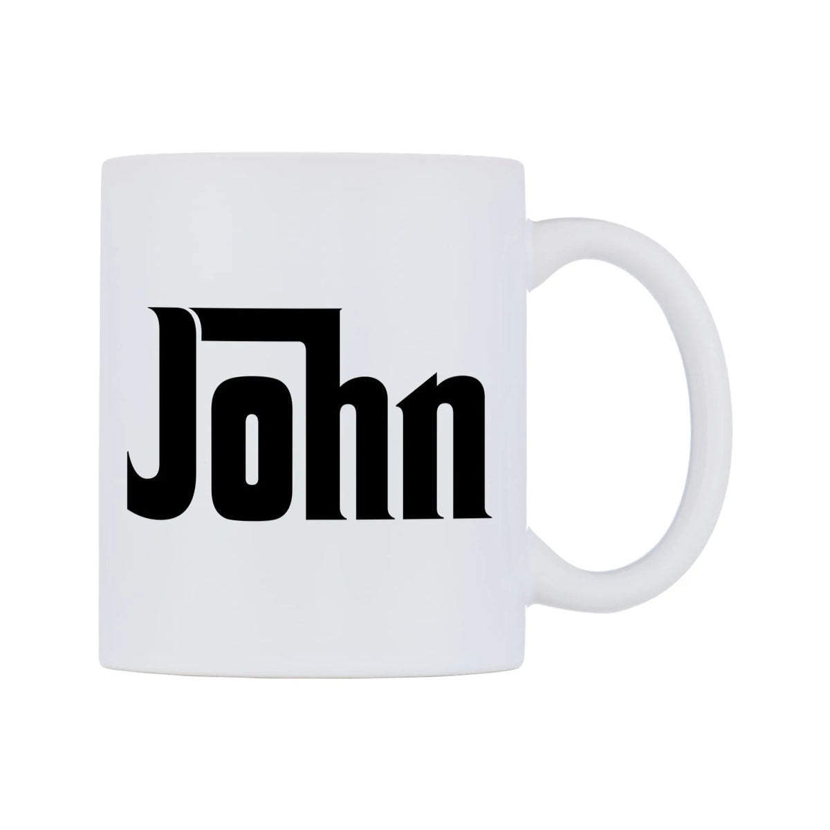 John - Godfather Themed Mug — white 11oz gloss mug, left side, on a white background