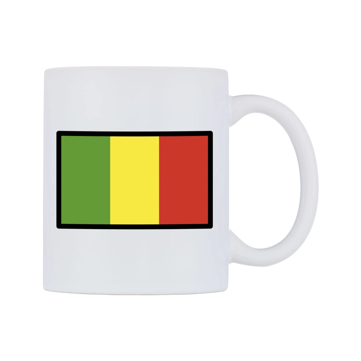 Mali Flag Emoji Mug — mug, left side, on a white background