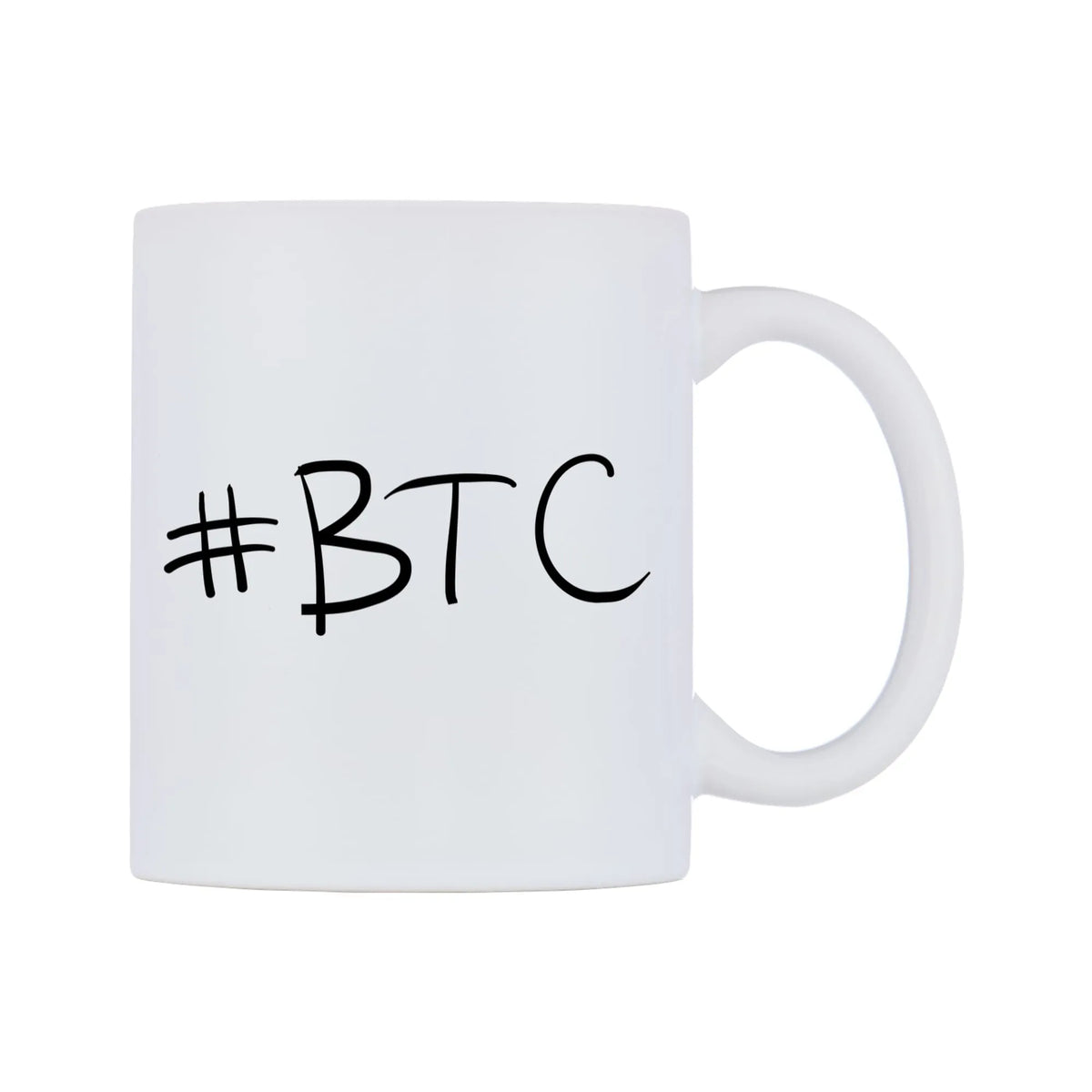 BTC Mug — mug, left side, on a white background