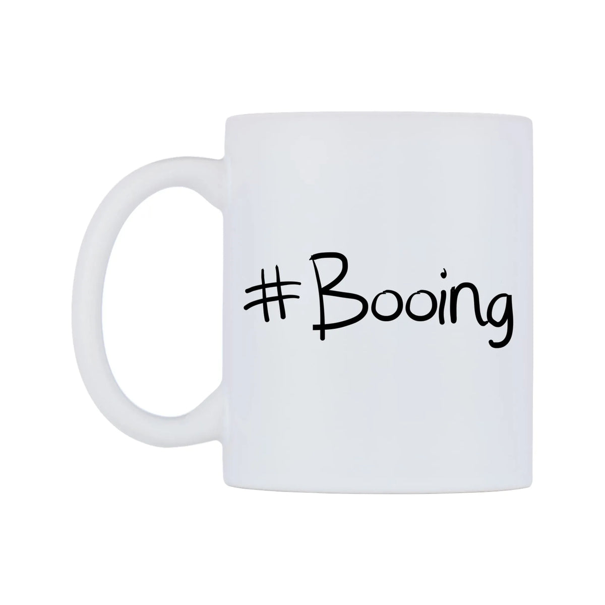 Booing Mug — mug, right side, on a white background