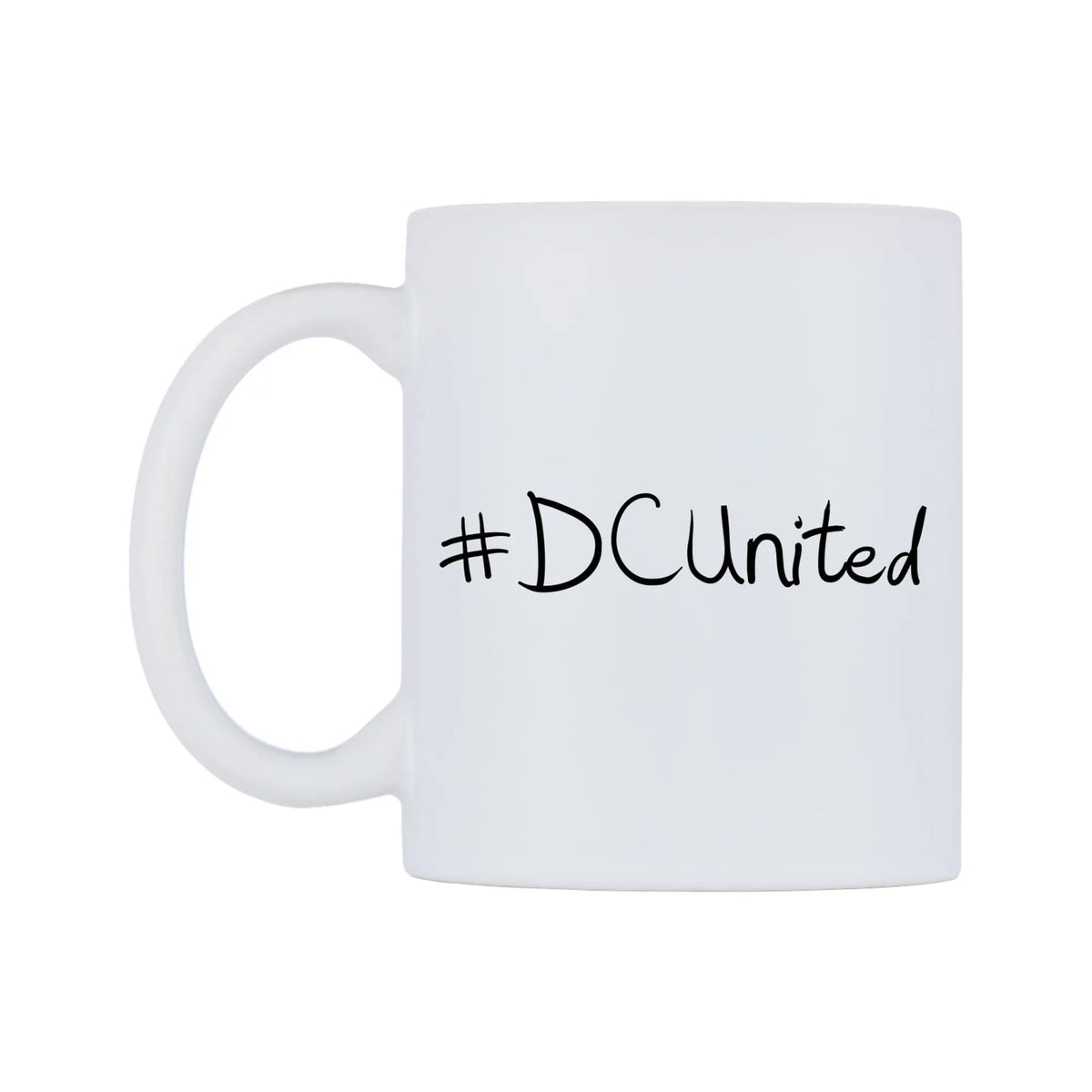 DCUnited Mug — mug, right side, on a white background