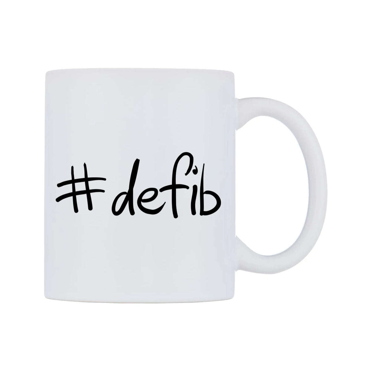 defib Mug — mug, left side, on a white background