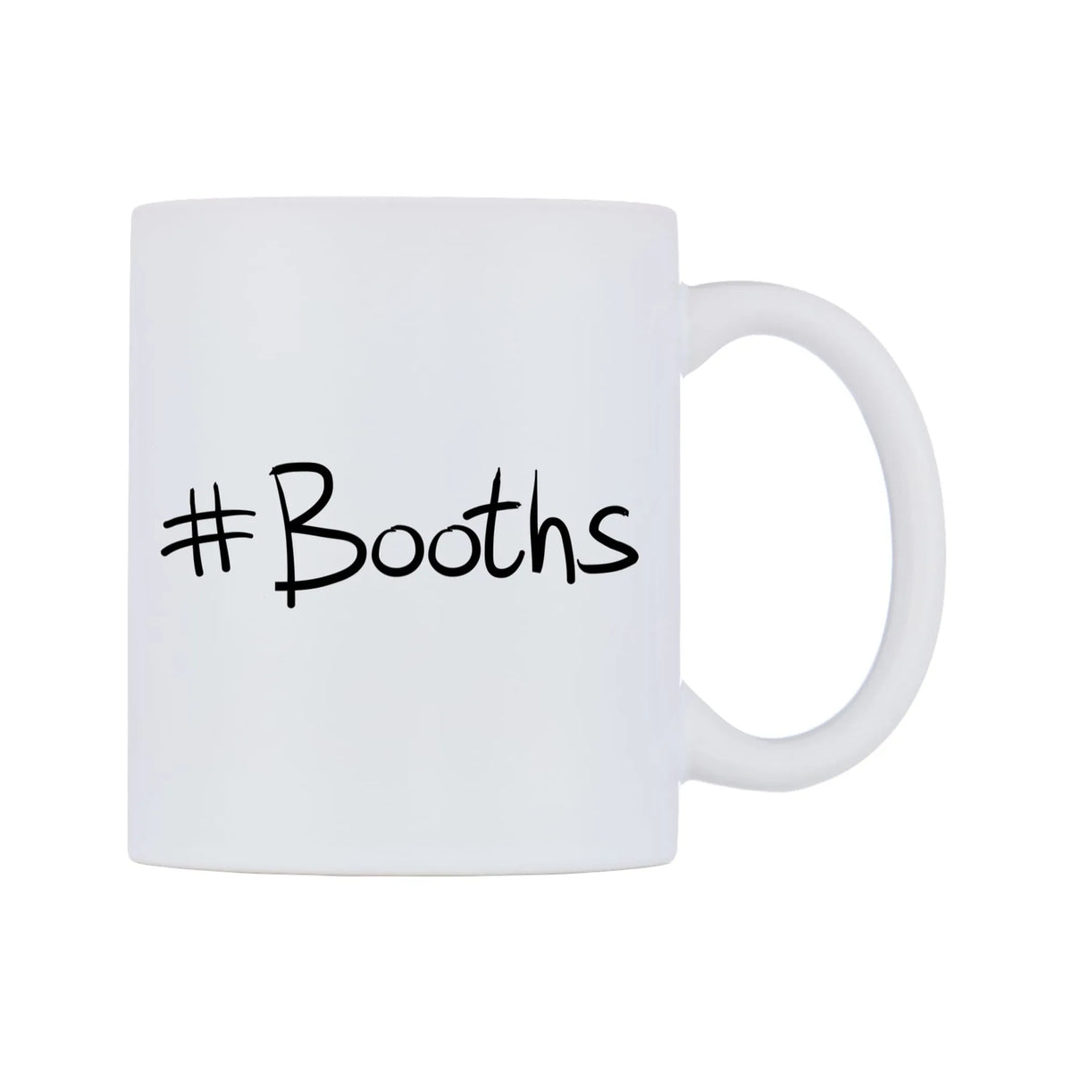 Booths Mug — mug, left side, on a white background