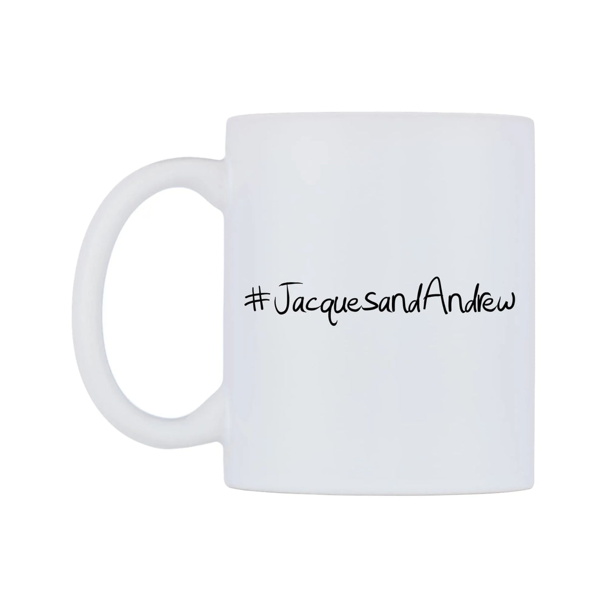 JacquesandAndrew Mug — mug, right side, on a white background