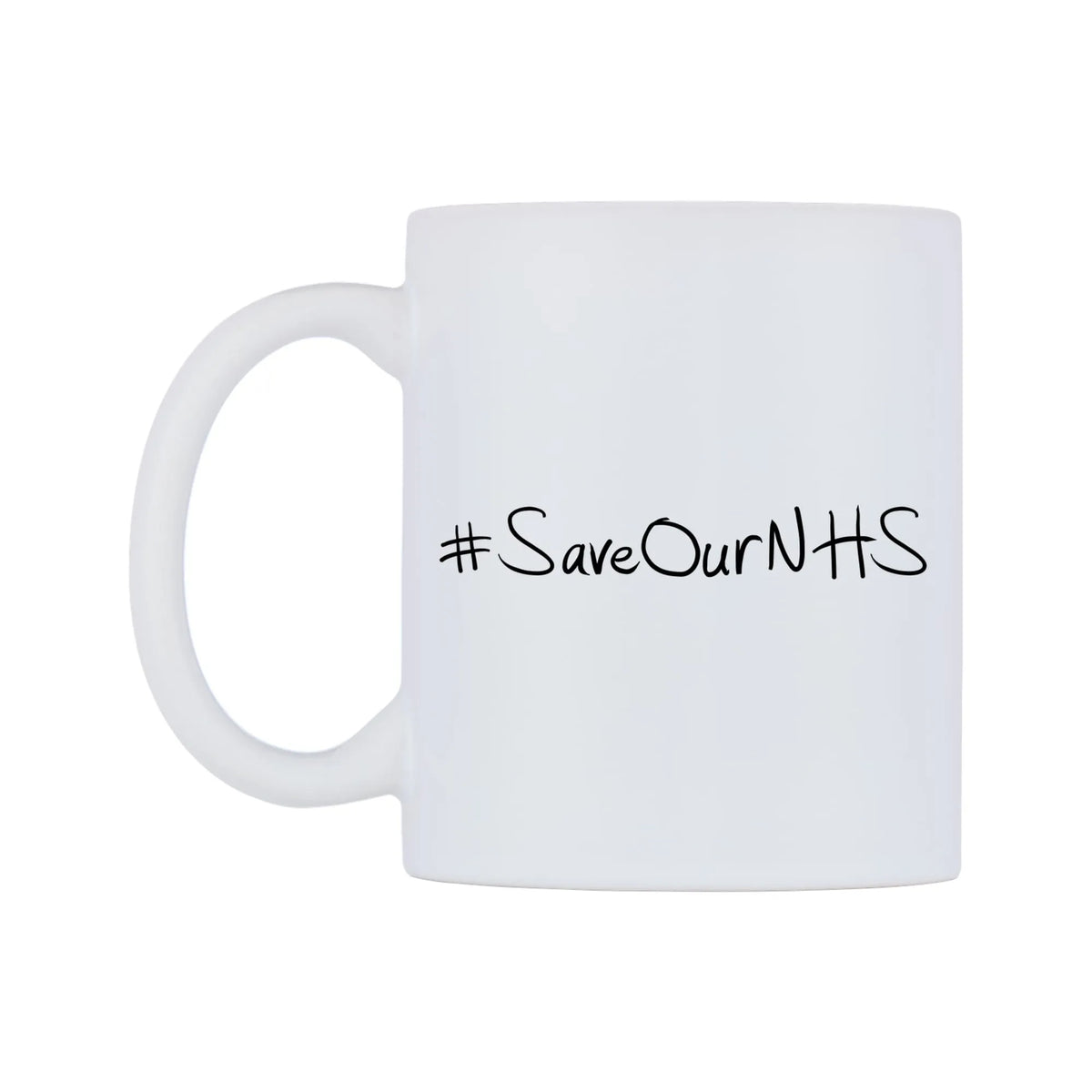 SaveOurNHS Mug — mug, right side, on a white background