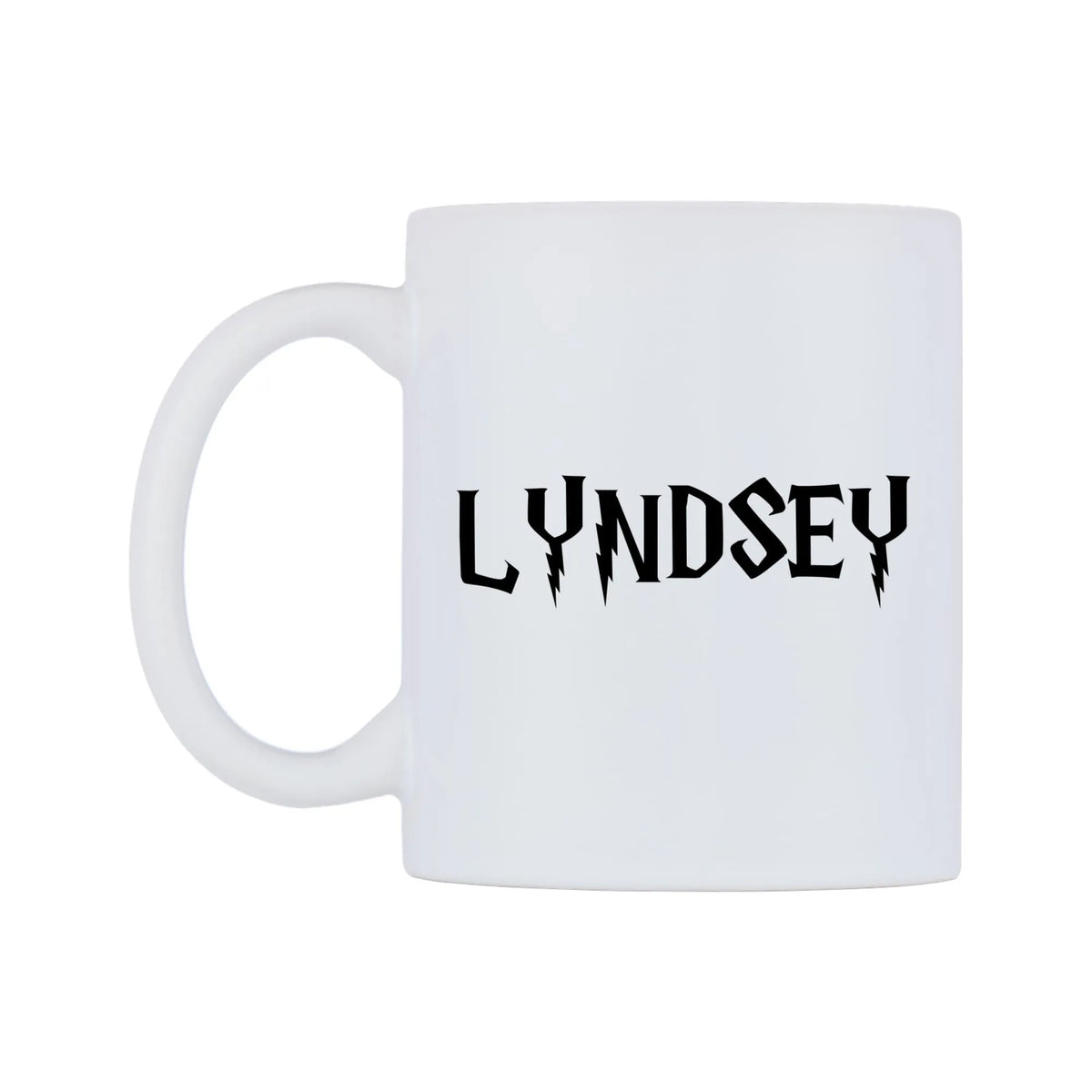 Lyndsey - Wizard Themed Mug — white 11oz gloss mug, right side, on a white background