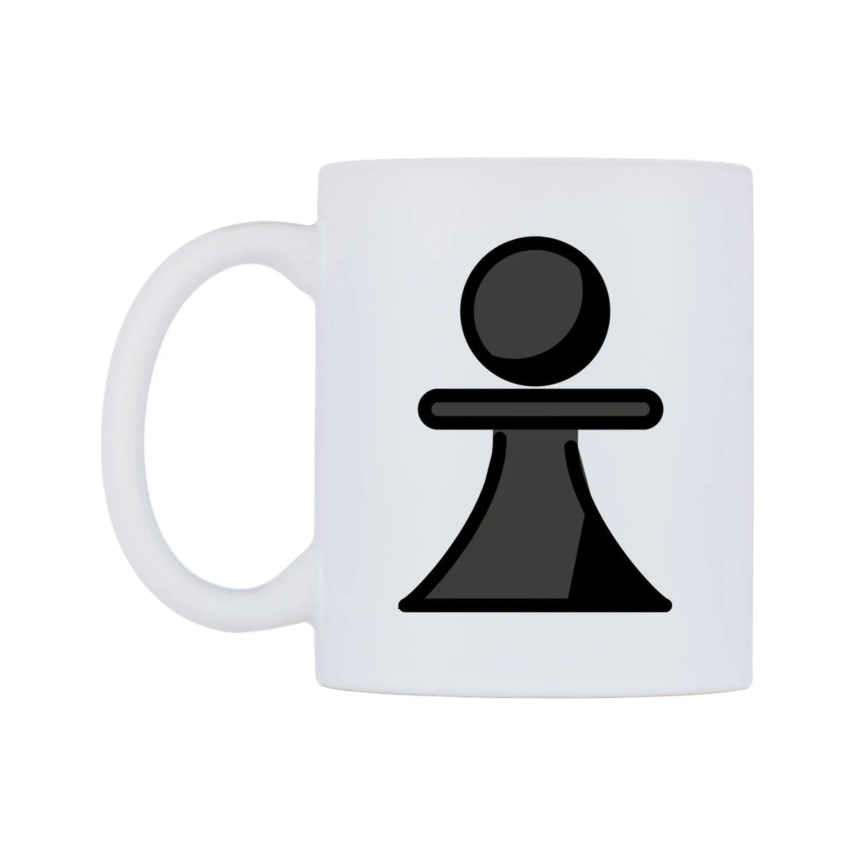 Chess Pawn Emoji Mug — mug, right side, on a white background