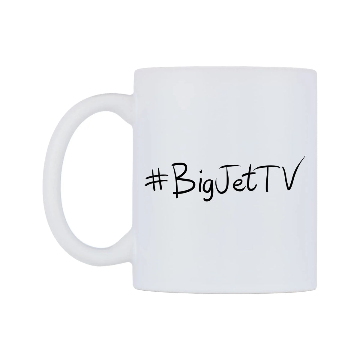 BigJetTV Mug — mug, right side, on a white background