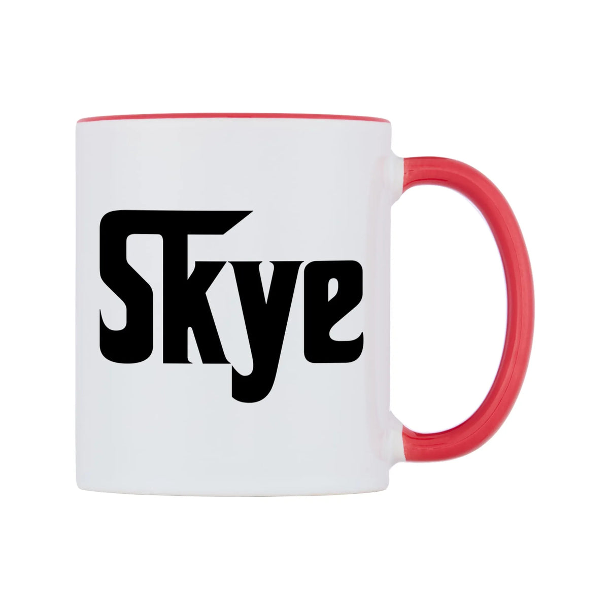 Skye - Godfather Themed Mug — white 11oz gloss mug with a red inside and handle, left side, on a white background