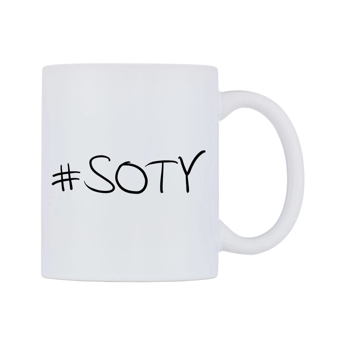 SOTY Mug — mug, left side, on a white background