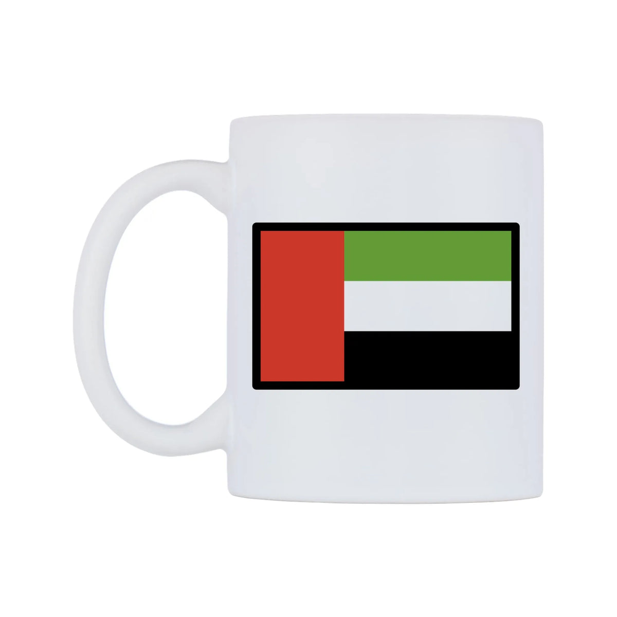 United Arab Emirates Flag Emoji Mug — mug, right side, on a white background