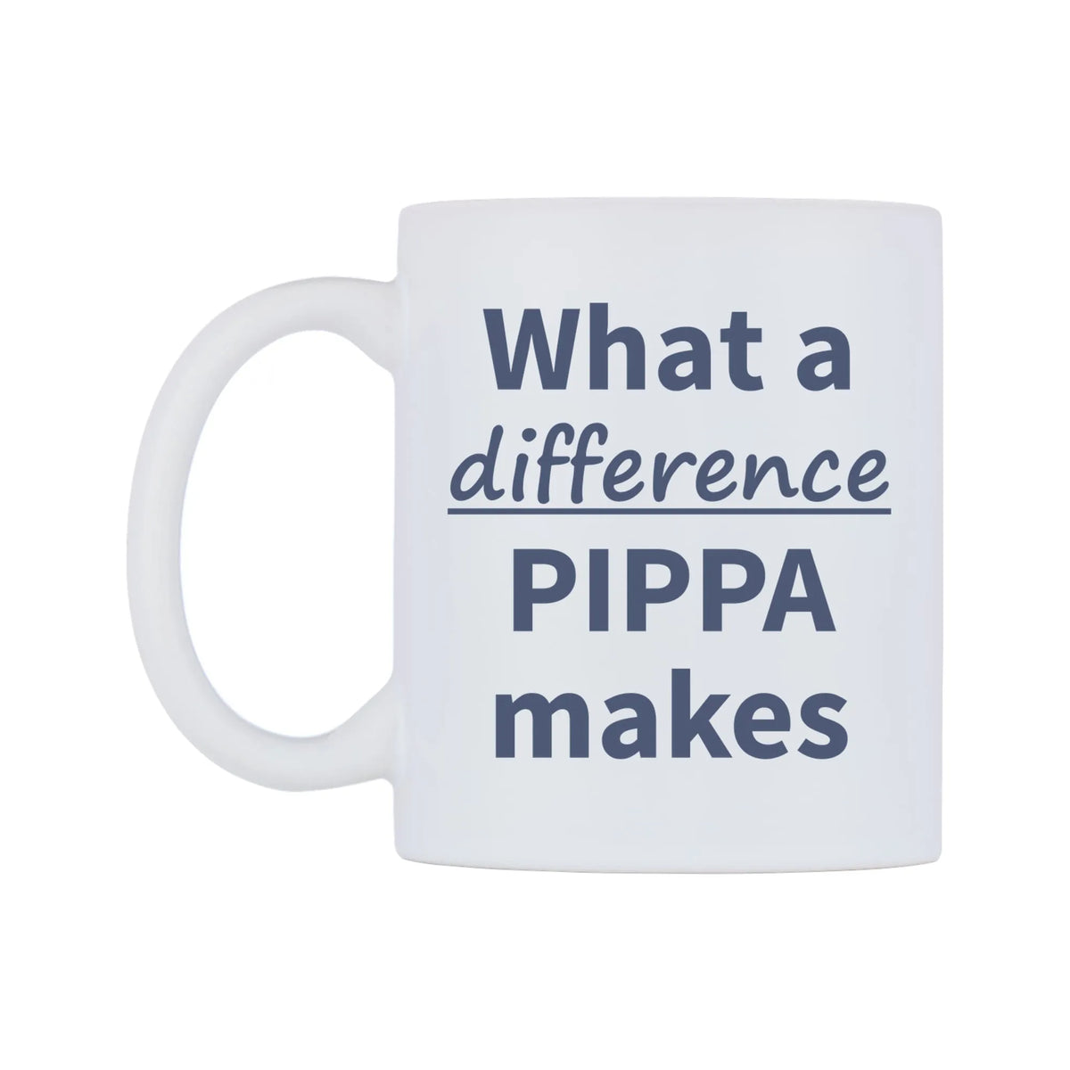What a difference PIPPA makes Mug — mug, right side, on a white background