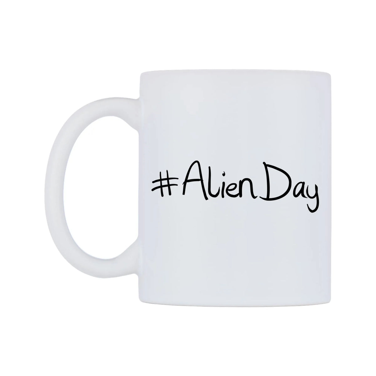 AlienDay Mug — mug, right side, on a white background