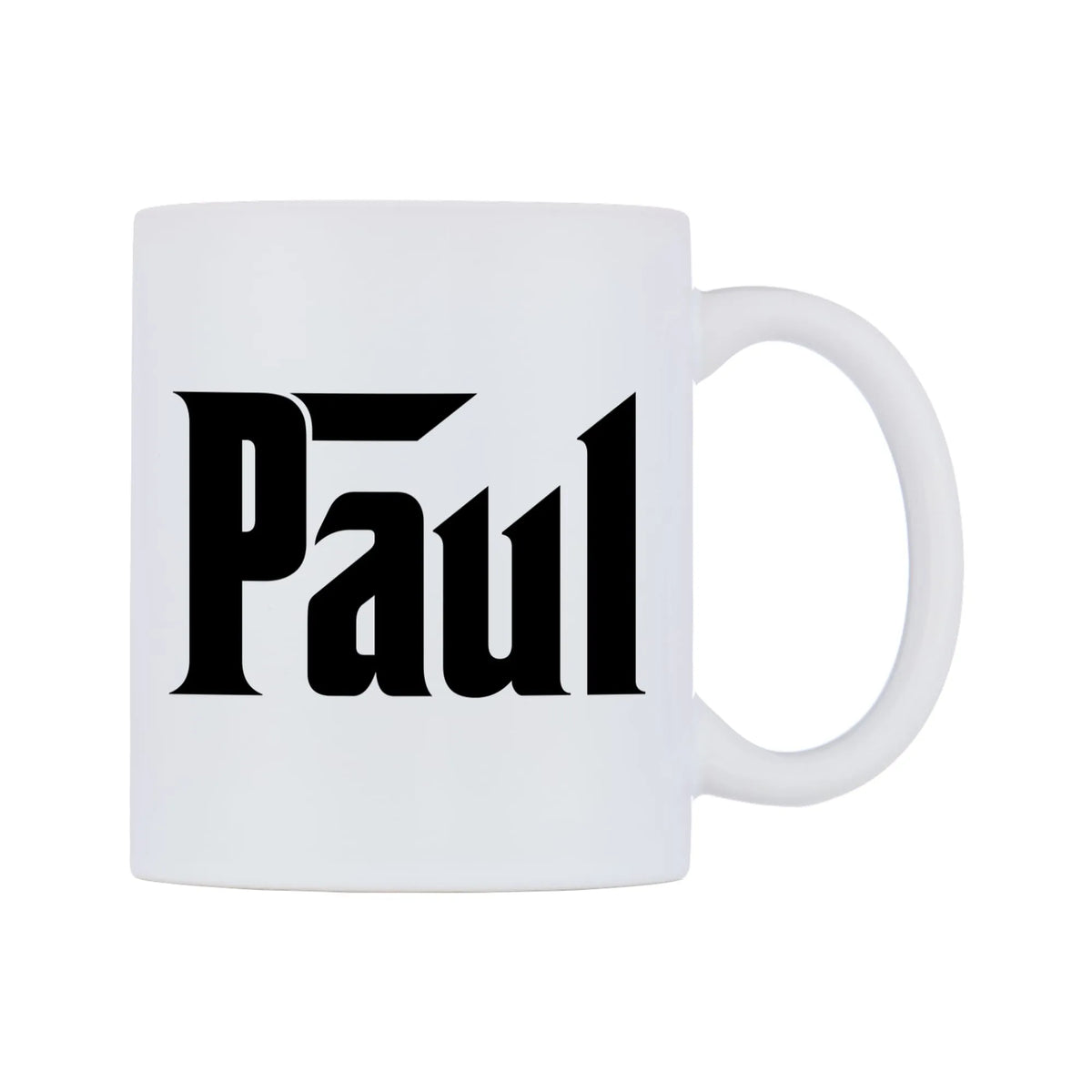 Paul - Godfather Themed Mug — white 11oz gloss mug, left side, on a white background