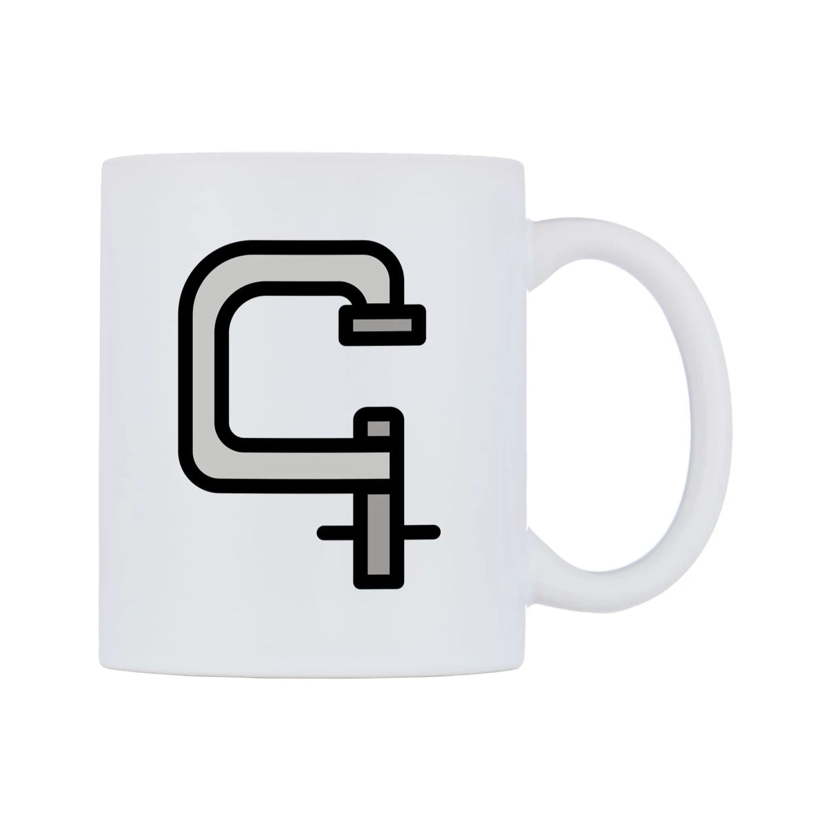 Clamp Emoji Mug — mug, left side, on a white background
