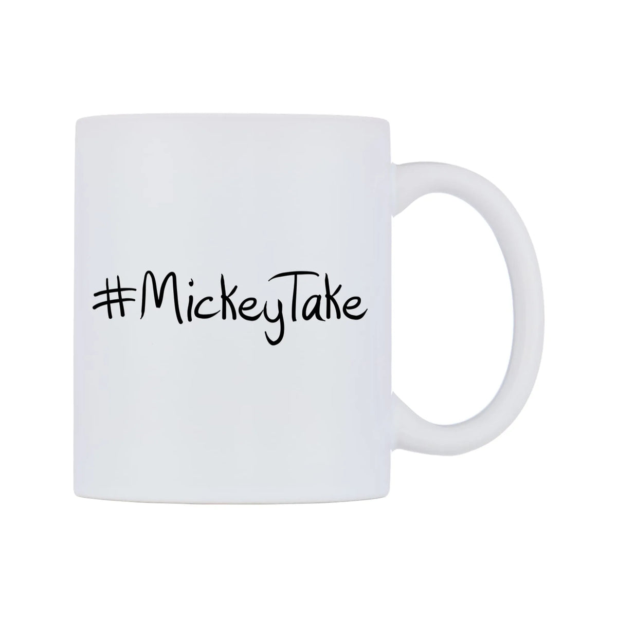MickeyTake Mug — mug, left side, on a white background