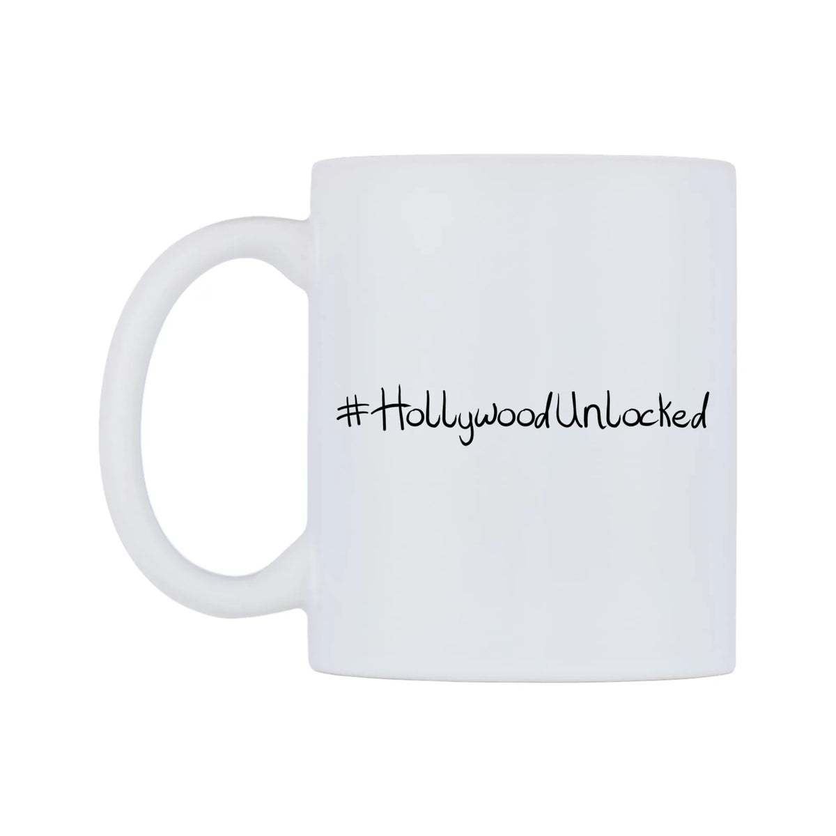 HollywoodUnlocked Mug — mug, right side, on a white background