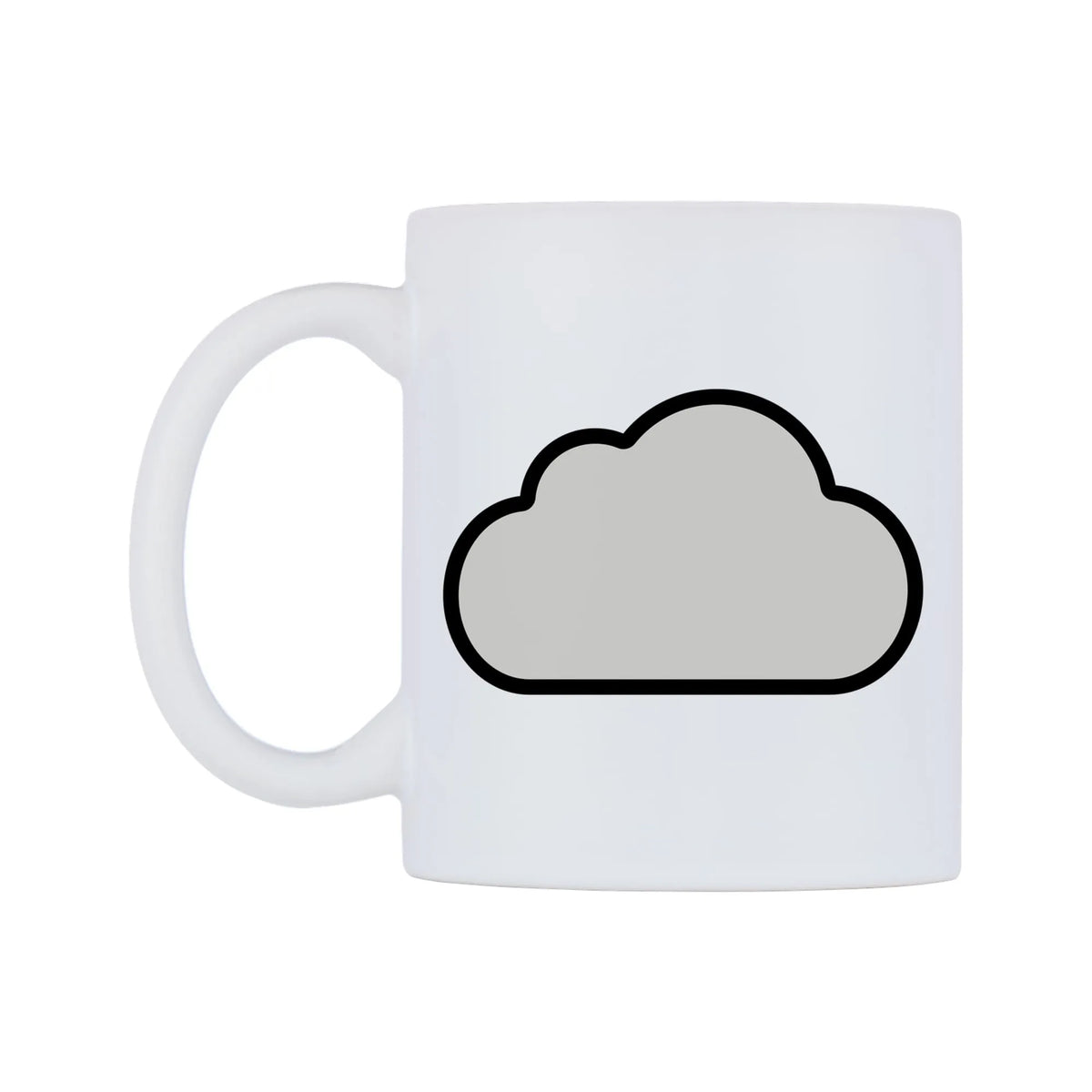 Cloud Emoji Mug — mug, right side, on a white background