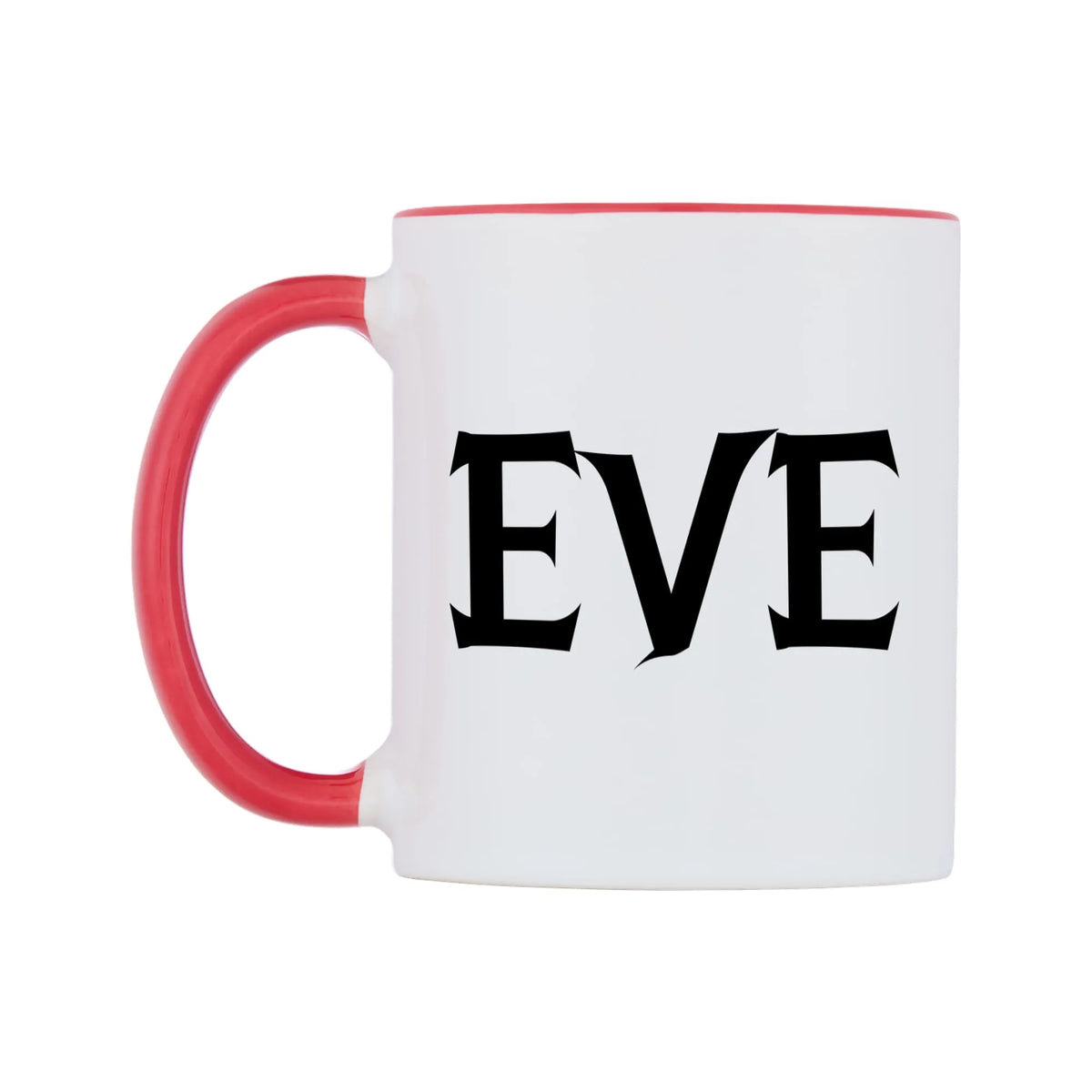 Eve - Wizard Themed Mug — white 11oz gloss mug with a red inside and handle, right side, on a white background