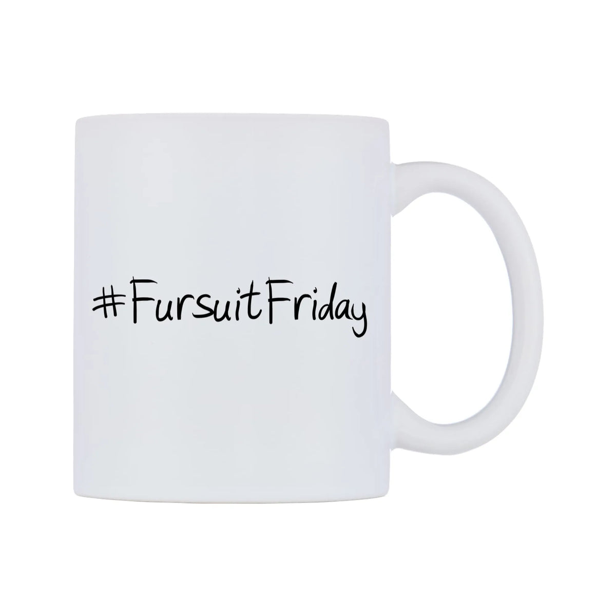 FursuitFriday Mug — mug, left side, on a white background