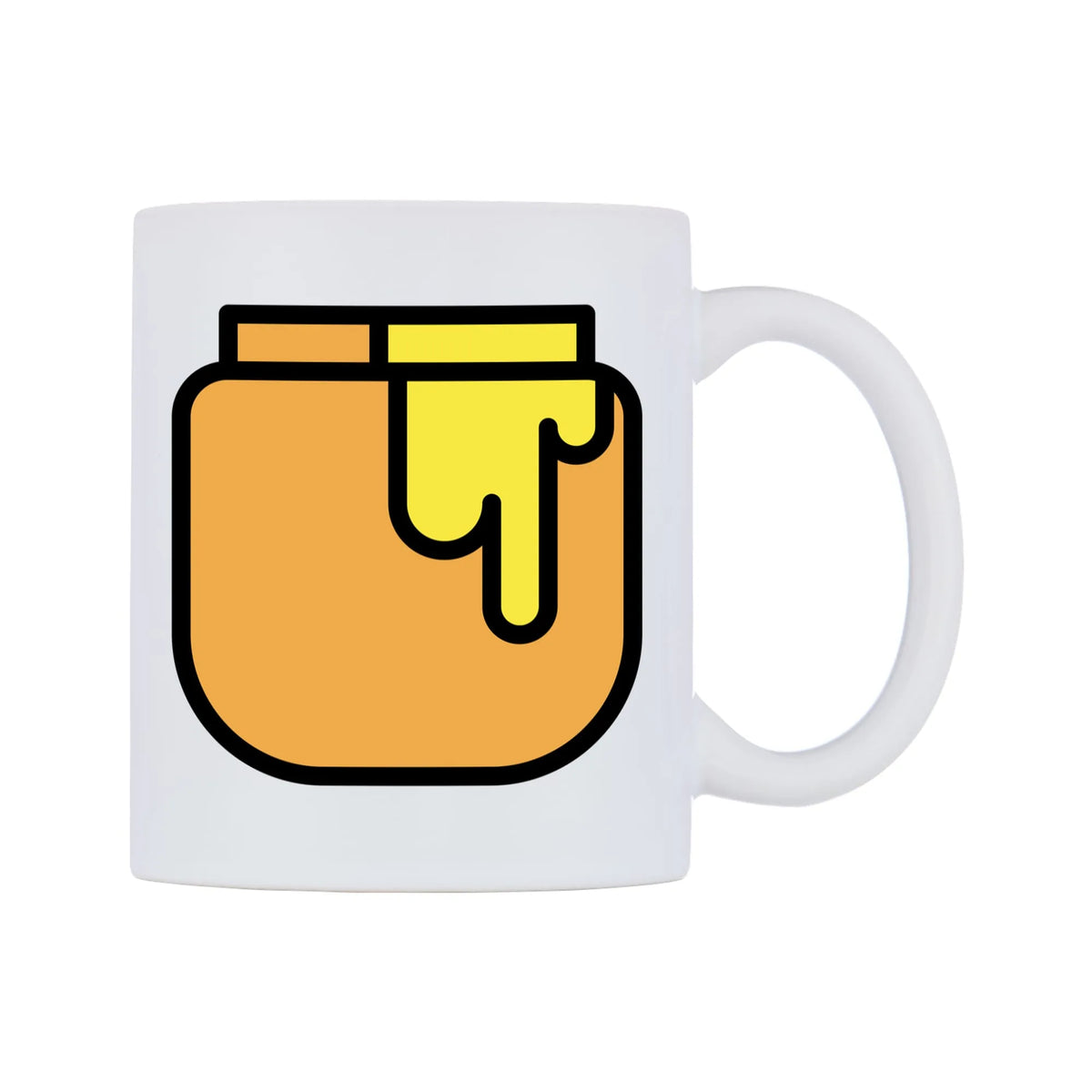 Honey Pot Emoji Mug — mug, left side, on a white background