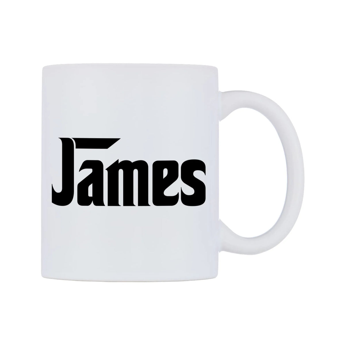 James - Godfather Themed Mug — white 11oz gloss mug, left side, on a white background