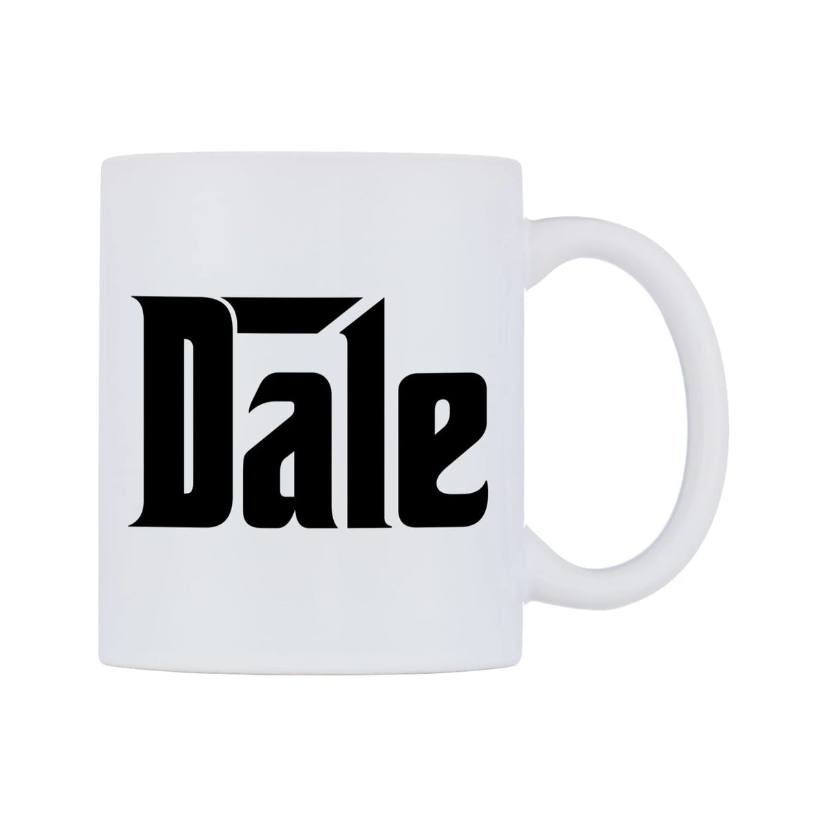 Dale - Godfather Themed Mug — white 11oz gloss mug, left side, on a white background
