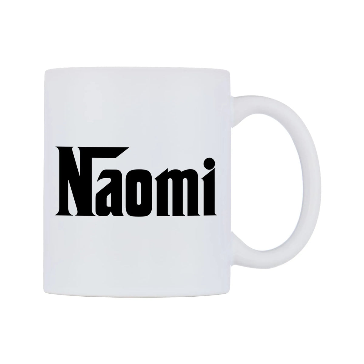 Naomi - Godfather Themed Mug — white 11oz gloss mug, left side, on a white background