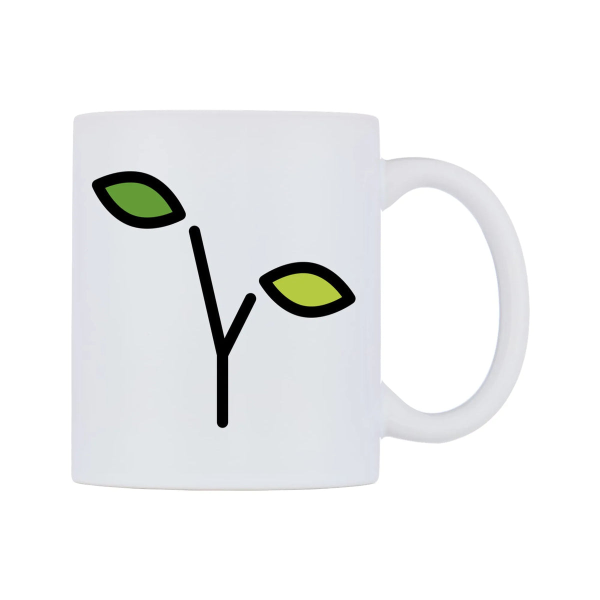 Seedling Emoji Mug — mug, left side, on a white background