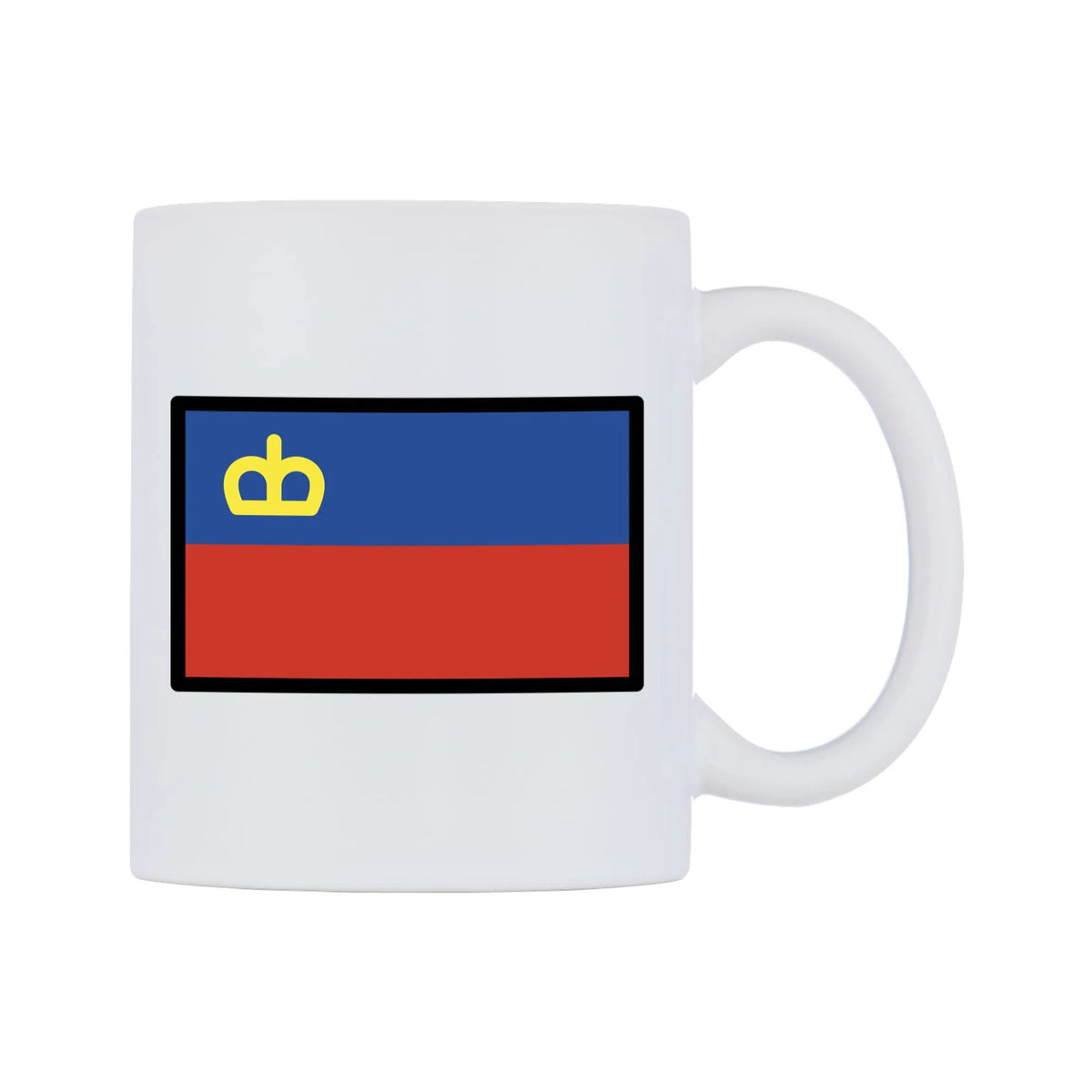 Liechtenstein Flag Emoji Mug — mug, left side, on a white background