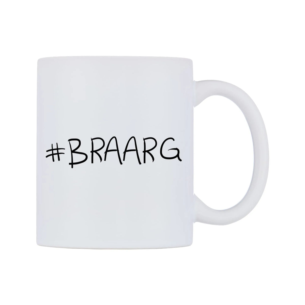 BRAARG Mug — mug, left side, on a white background