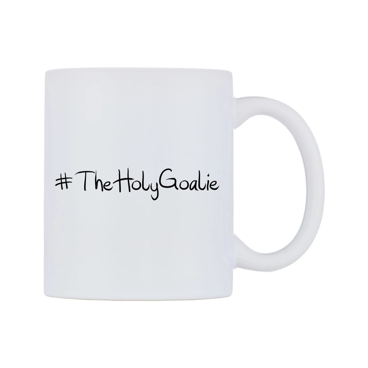 TheHolyGoalie Mug — mug, left side, on a white background