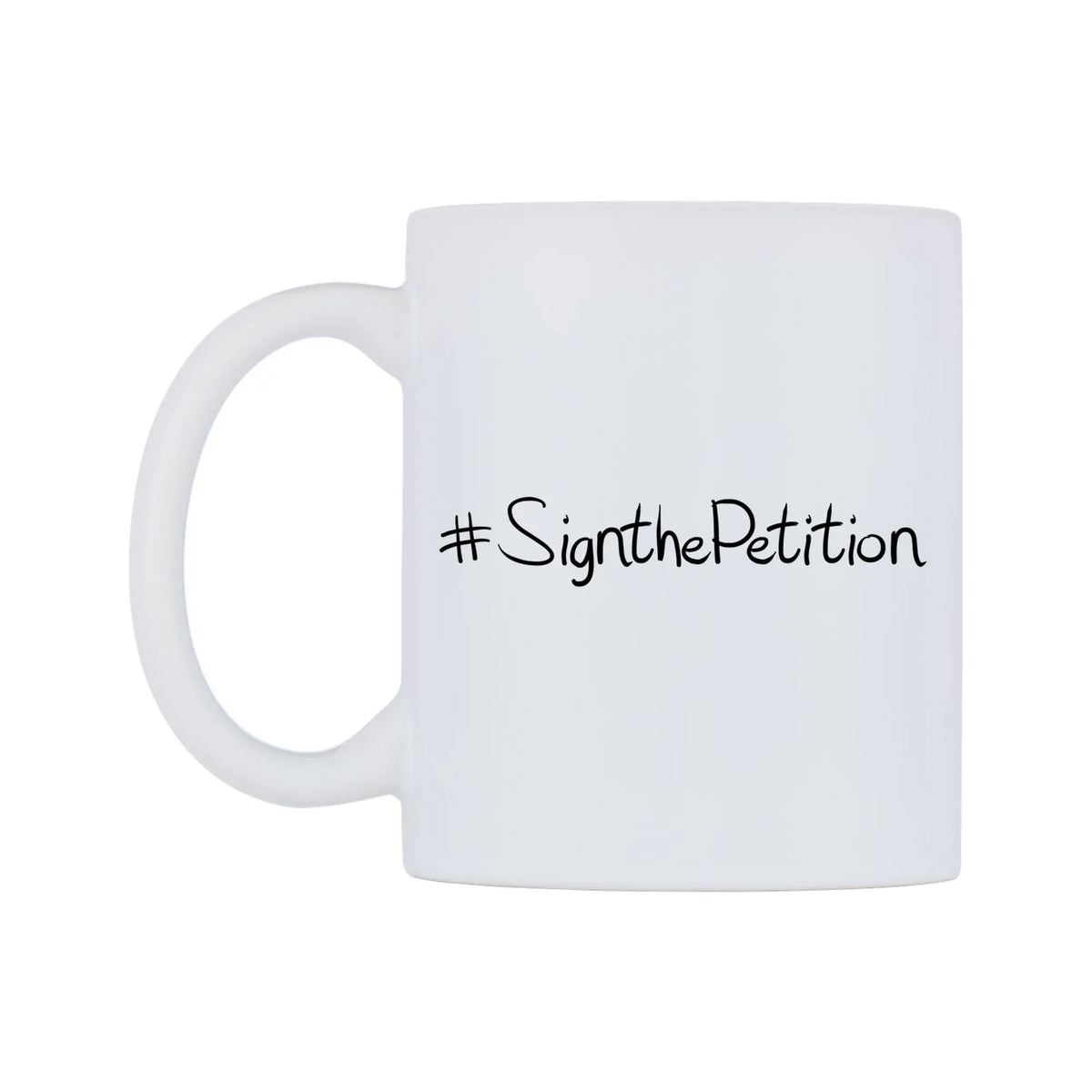 SignthePetition Mug — mug, right side, on a white background