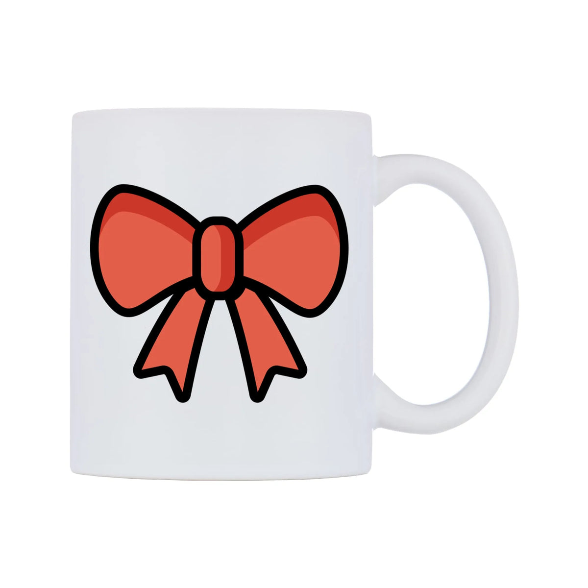 Ribbon Emoji Mug — mug, left side, on a white background