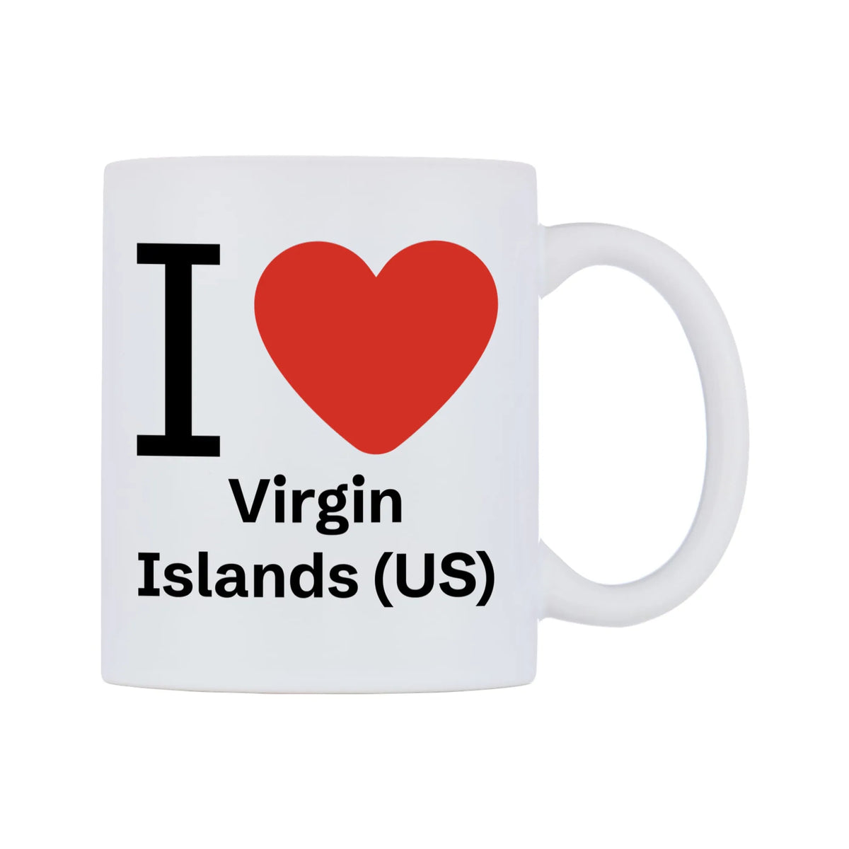 I Love Virgin Islands (US) Mug — mug, left side, on a white background