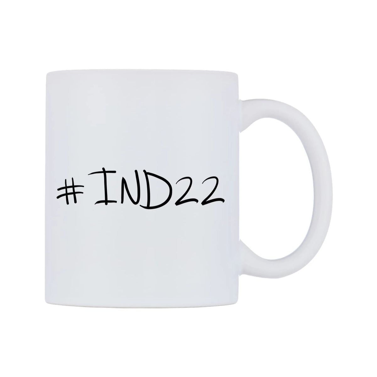 IND22 Mug — mug, left side, on a white background