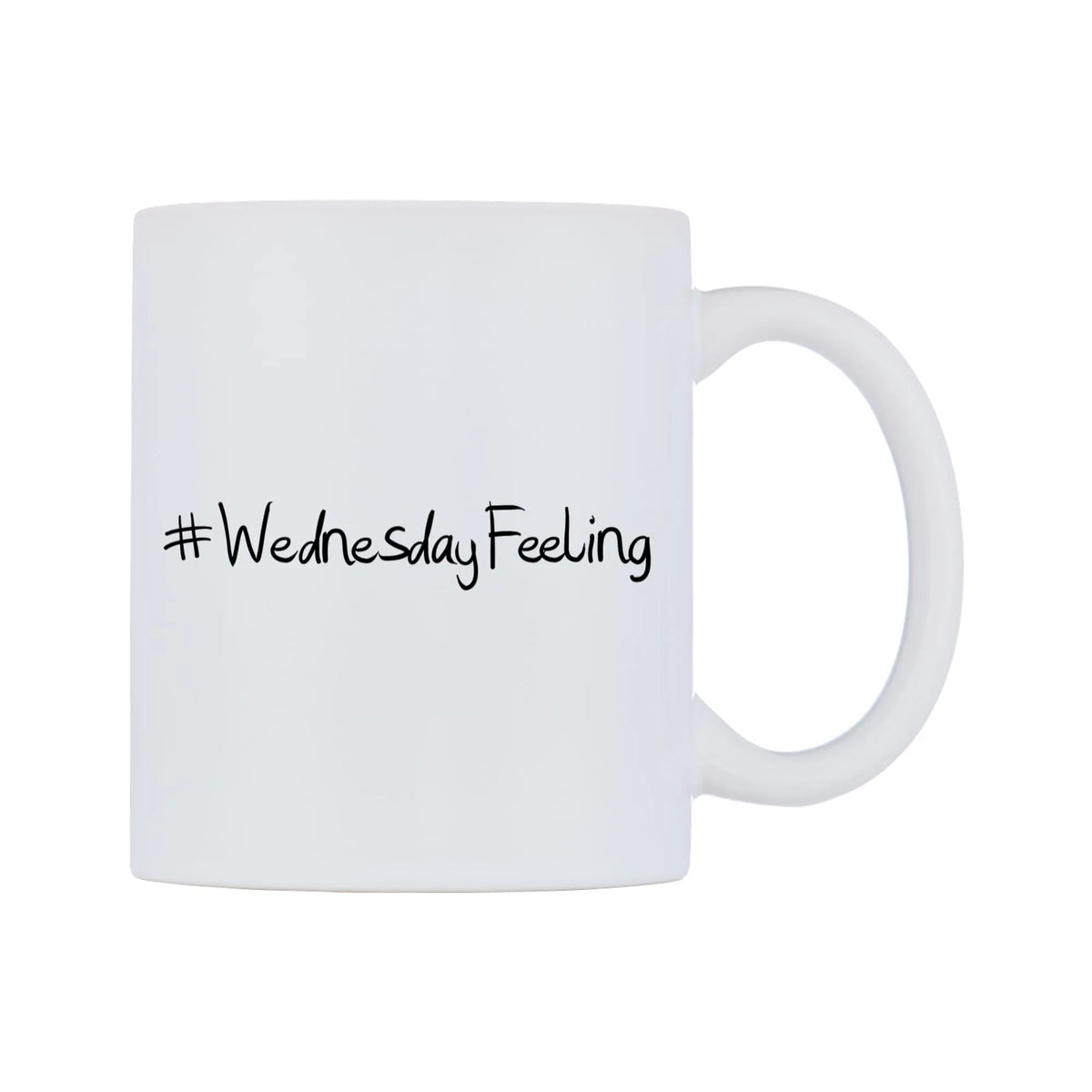 WednesdayFeeling Mug — mug, left side, on a white background
